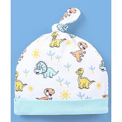 Babyhug 100% Cotton Cap Dino Printed - Blue