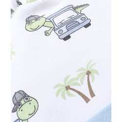 Babyhug 100% Cotton Cap Dino Printed - White