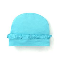 Babyhug Cotton Cap Bunny Print with Frill Detailing - Blue