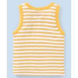 Babyhug 100% Cotton Sleeveless Sando Pack of 3 - Yellow & Blue