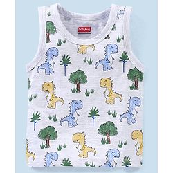 Babyhug 100% Cotton Sleeveless Sando Pack of 3 - Yellow & Blue