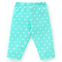 Babyhug Cotton Three Fourth Length Leggings Stripes & Heart Print Pack of 3- Pink & Blue