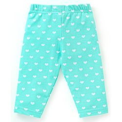 Babyhug Cotton Three Fourth Length Leggings Stripes & Heart Print Pack of 3- Pink & Blue