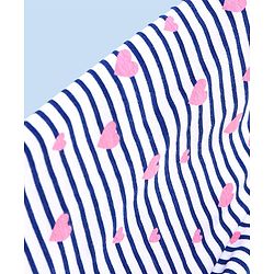 Babyhug Three Fourth Length Lycra Leggings Heart Print Pack of 3 - Pink & Blue