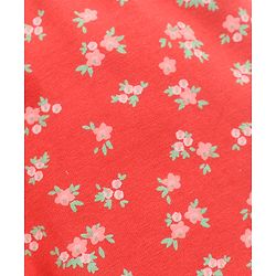 Babyhug Three Fourth Leggings Floral Print Pack of 3 - Pink & Blue