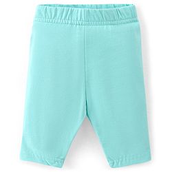Babyhug Cotton Lycra Knit Capri Length Leggings Floral & Polka Dots Print Pack of 3 - Pink White & Turquoise