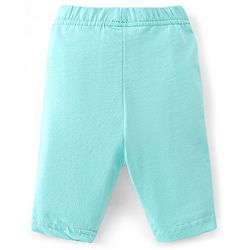 Babyhug Cotton Lycra Knit Capri Length Leggings Floral & Polka Dots Print Pack of 3 - Pink White & Turquoise