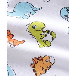 Babyhug 100% Cotton Knit Half Sleeves Set of Vests Dino Print Pack of 3 - Multicolor