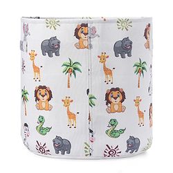 Babyhug Canvas Storage Bag Jungle Print- White