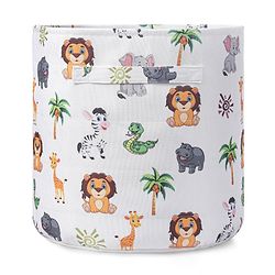 Babyhug Canvas Storage Bag Jungle Print- White
