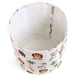 Babyhug Canvas Storage Bag Jungle Print- White