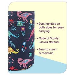 Babyhug Canvas Storage Bag Jungle Print- White