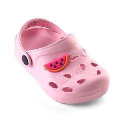 Cute Walk by Babyhug Clogs with Back Strap Watermelon Patch - Pink