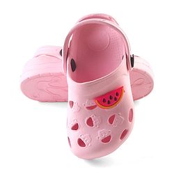 Cute Walk by Babyhug Clogs with Back Strap Watermelon Patch - Pink