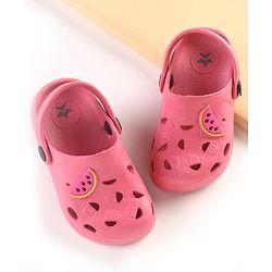 Cute Walk by Babyhug Clogs with Back Strap Watermelon Patch - Fuchsia