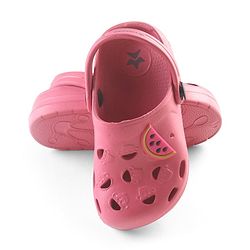 Cute Walk by Babyhug Clogs with Back Strap Watermelon Patch - Fuchsia