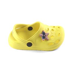 Cute Walk by Babyhug Slip On Clogs with Starfish Applique & Back Strap Closure - Yellow