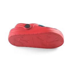 Cute Walk by Babyhug Clogs with Back Strap Rainbow Patch - Red