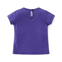 Babyhug 100% Cotton Knit Half Sleeves Tee With Text Graphics - Navy Blue
