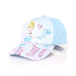 Disney By Babyhug Cotton Cindrella Print Summer Cap Blue - Diameter 56  cm