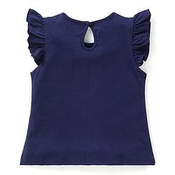 Babyhug 100% Cotton Half Sleeves Tee With Graphics and Heart Print - Navy Blue