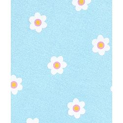 Babyhug 100% Cotton Half Sleeves Tee With Frill Detailing Floral Print- Blue