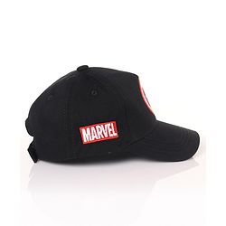 Babyhug Marvel  Captain America Summer Cap Black - Circumference  57 cm