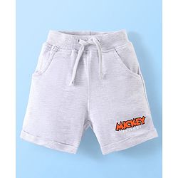 Babyhug Cotton Half Sleeves T-Shirt & Shorts With Mickey Mouse & Donald Duck Print - White
