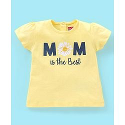 Babyhug 100% Cotton Knit Cap Sleeves T-Shirts Floral & Polka Dots Print Pack of 3 - White Blue & Yellow