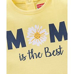 Babyhug 100% Cotton Knit Cap Sleeves T-Shirts Floral & Polka Dots Print Pack of 3 - White Blue & Yellow