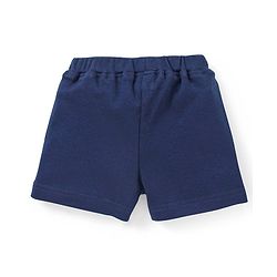 Babyhug 100% Cotton Half Sleeves Onesies with Shorts & Bow Tie - Navy Blue