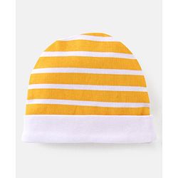 Babyhug 100% Cotton Knit Half Sleeves Onesie with Diaper Pants Cap Mittens & Booties Giraffe Print - Grey & Yellow