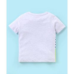 Babyhug Cotton Half Sleeves T-Shirt and Knee Length Shorts Striped - Blue
