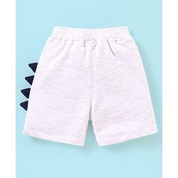 Babyhug 100% Cotton Half sleeves T-Shirt and Shorts Set Striped & Dino Printed - Blue & White