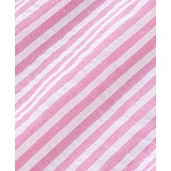 Babyhug Yarndyed  Seer Sucker Woven Sleeveless Frock with Headband Bow Applique - Pink