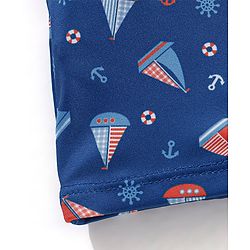Babyhug Swimming Trunk Boat Print - Navy Blue