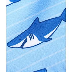 Babyhug Short Length Swimming Trunk Sharks Print - Blue