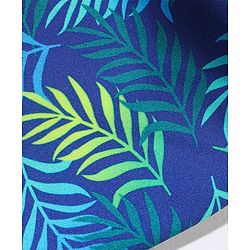 Babyhug Short Length Swimming Trunk Leaves Print - Blue