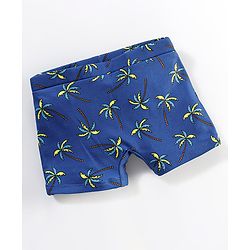 Babyhug Swimming Trunk Palm Tree Print - Blue