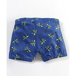 Babyhug Swimming Trunk Palm Tree Print - Blue