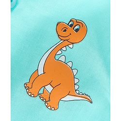 Babyhug 100% Cotton Sleeveless Jhabla Striped & Dino Print Pack of 3 - Blue & White