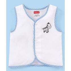 Babyhug 100% Cotton Front Open Jhablas Wild Animal Print Pack of 5 - White