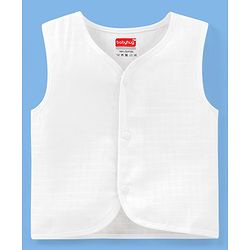 Babyhug 100% Cotton Sleeveless Jhablas Pack Of 3 - White
