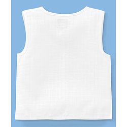 Babyhug 100% Cotton Sleeveless Jhablas Pack Of 3 - White