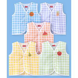 Babyhug Cotton Sleeveless Jhablas Pack Of 5 - Multicolor