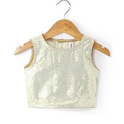 Babyhug Sleeveless Sequenced Choli With Gotta Patti Embroidered Lehenga And Dupatta- Mustard