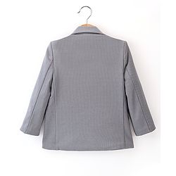 Babyhug Full Sleeves Party Wear Textured Blazer Solid- Grey