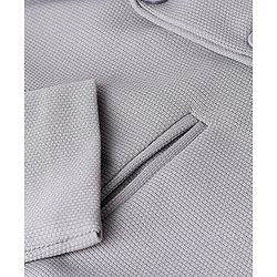 Babyhug Full Sleeves Party Wear Textured Blazer Solid- Grey