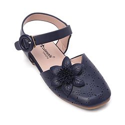 Cute Walk by Babyhug Bellies with Buckle Closure Floral Applique - Navy Blue