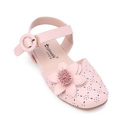 Cute Walk by Babyhug Bellies with Buckle Closure Floral Applique - Navy Blue